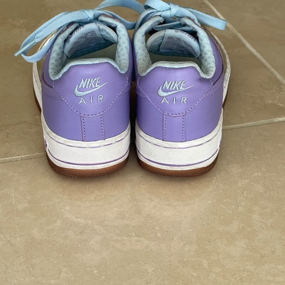 Nike Air Force 1 Low AF-1 '82 Vintage RARE  Purple and Light Blue Shoe Size 6 - Picture 8 of 14